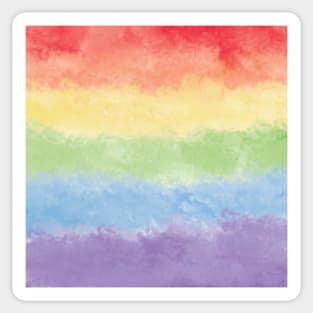 Rainbow Watercolor Painted Design Sticker